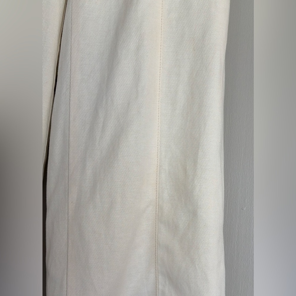 Ann Taylor High-Rise Wide Leg Cream Trouser Size 0 - Picture 4 of 10
